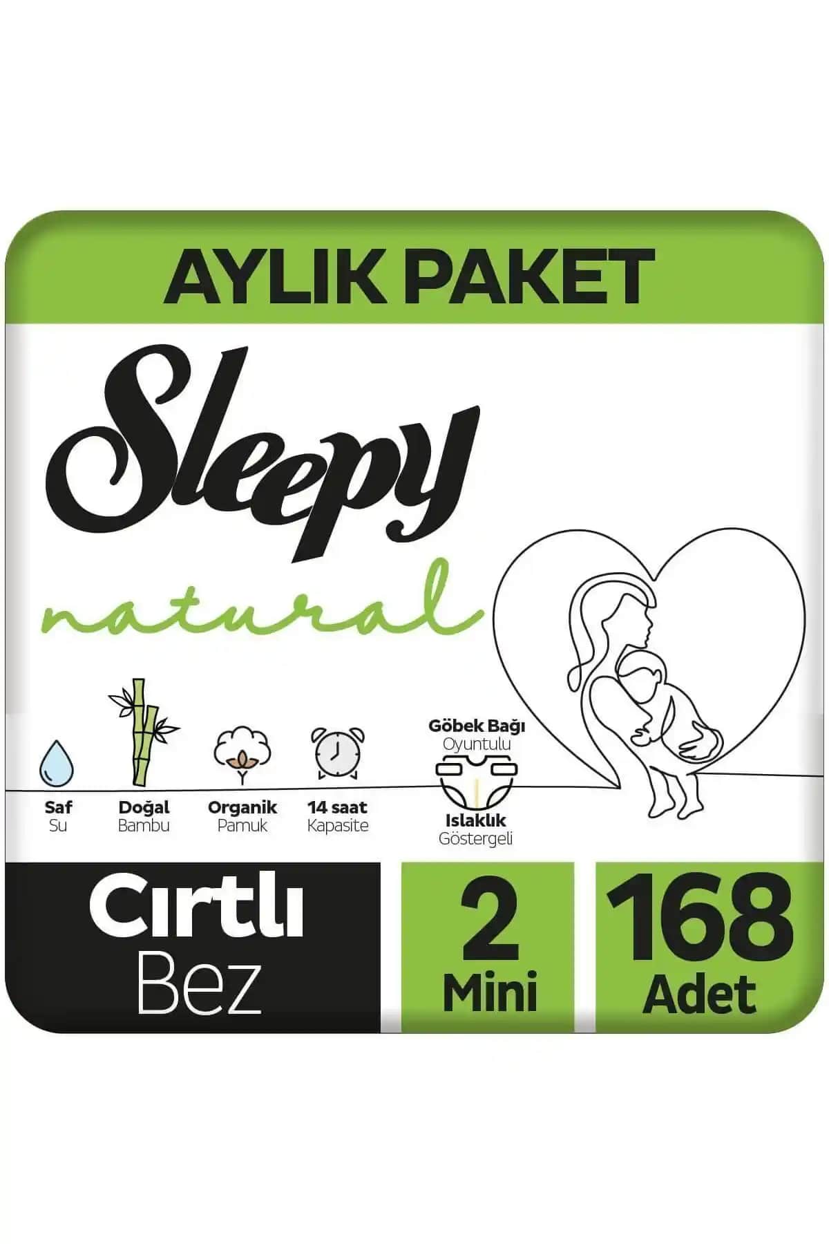 Sleepy Natural 2 Numara Bebek Bezi - Yüksek Emicilik ve Rahatlık Sunar