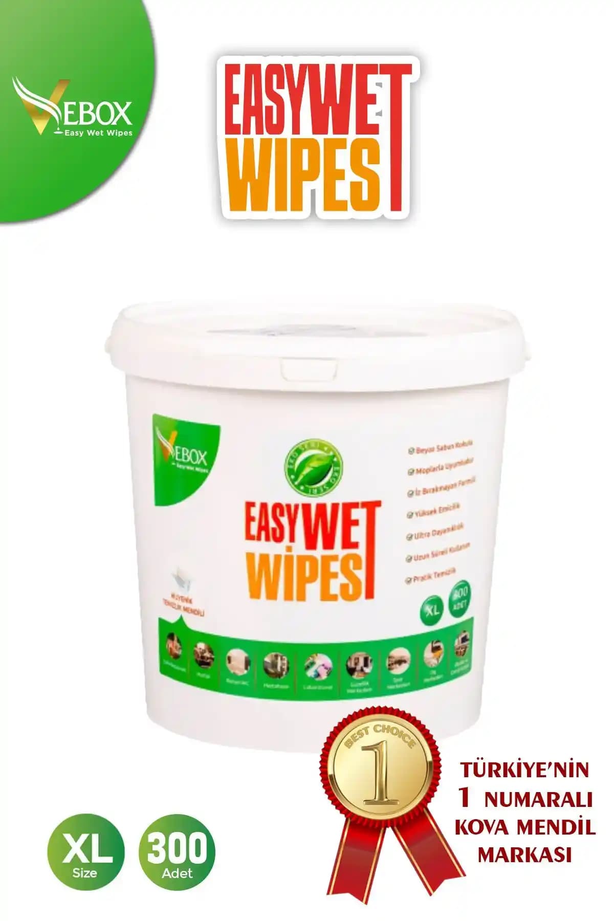 Vebox Easy Wet Wipes Kova Islak Mendil Beyaz Sabun Kokulu Güvenilir Temizlik Çözümü