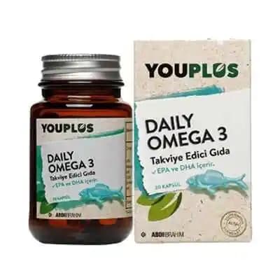 YouPlus Daily Omega-3 Balık Yağı: Kalp, Beyin ve Göz Sağlığını Destekleyen Doğal Takviye