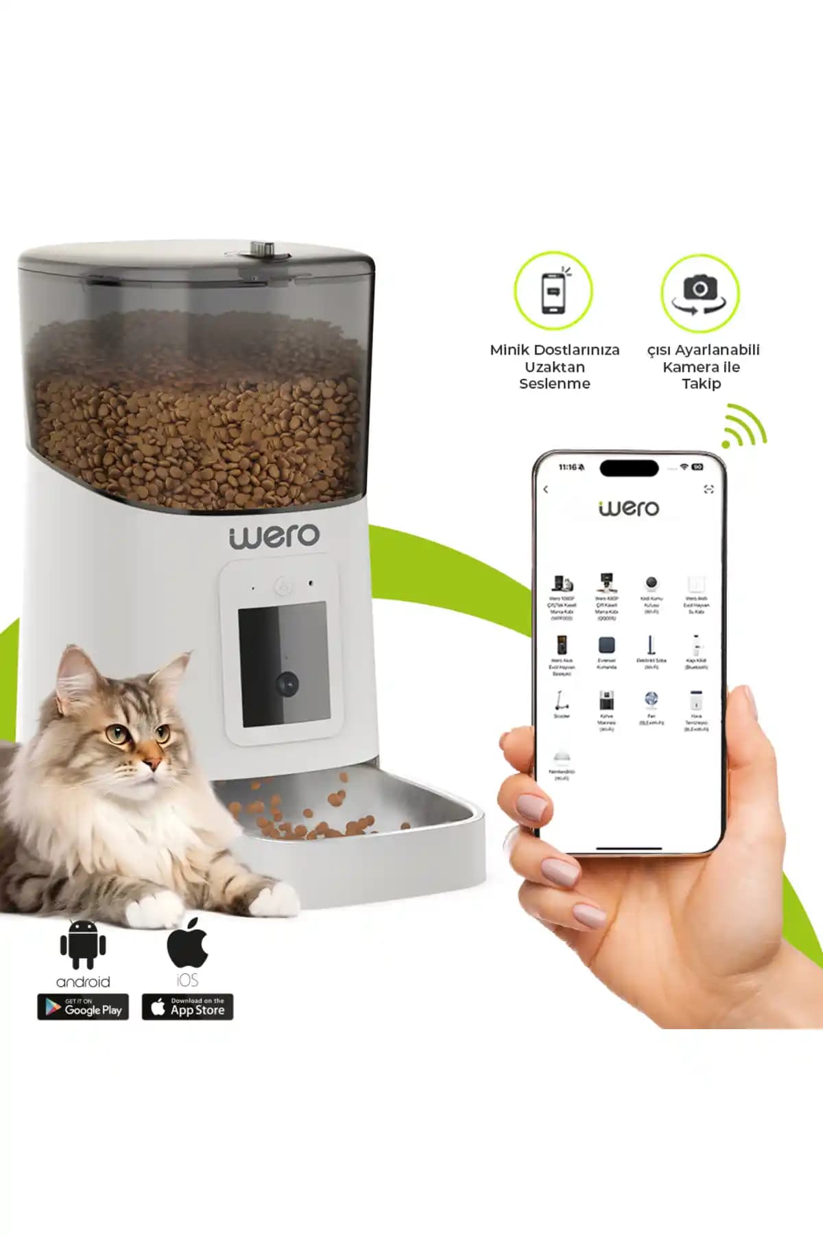 1080p Kamera ve Otomatik Besleyici ile Evcil Dostlar İçin Kolay ve Güvenli Beslenme Yönetimi