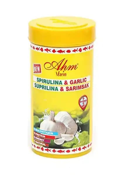 AHM Spirulina Garlic Sarımsaklı 250 Ml Balık Yemi: Balık Sağlığı ve Renk Canlandırıcı Etkiler