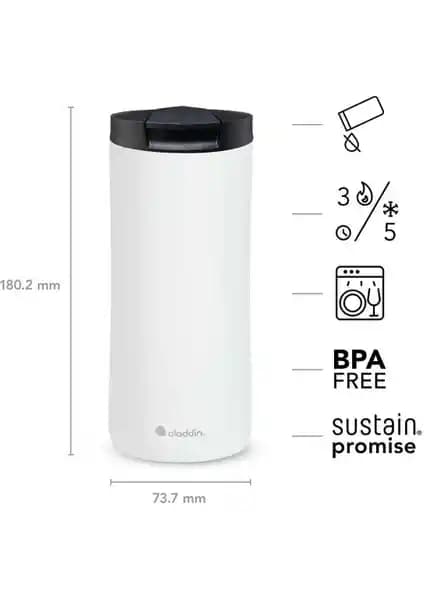 Aladdin Urban Thermavac Paslanmaz Çelik Seyahat Termosu 0.35L: Sızdırmazlık ve Isı Koruma