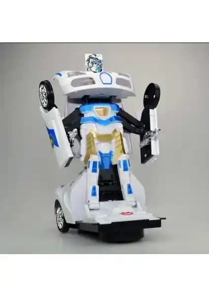 Beren Transformers Işıklı, Sesli ve Sensörlü Robot Polis Arabası - 5-7 Yaş İçin