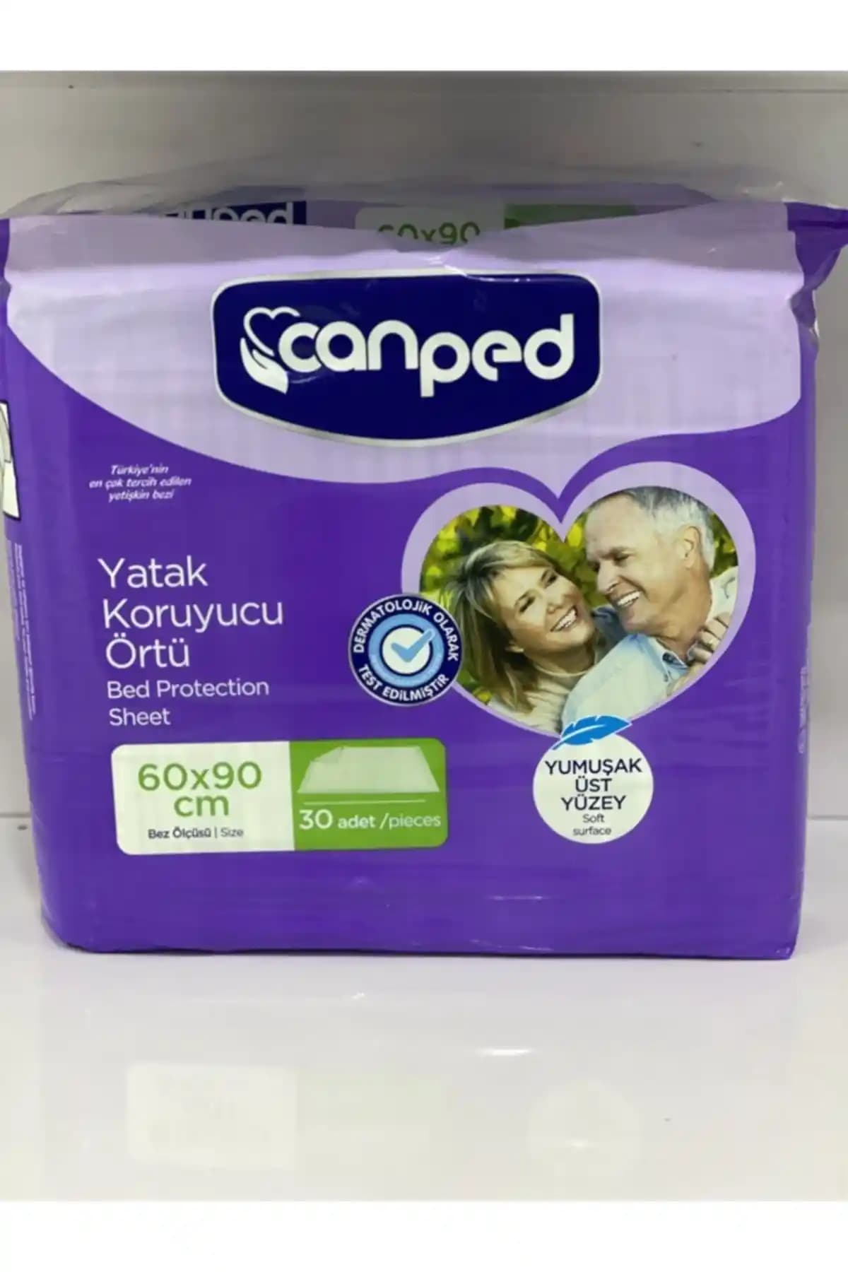 Canped Yatak Koruyucu 60x90 cm - 30'lu Paket ile Yatak Yüzeyinin Korunması ve Kolay Kullanım