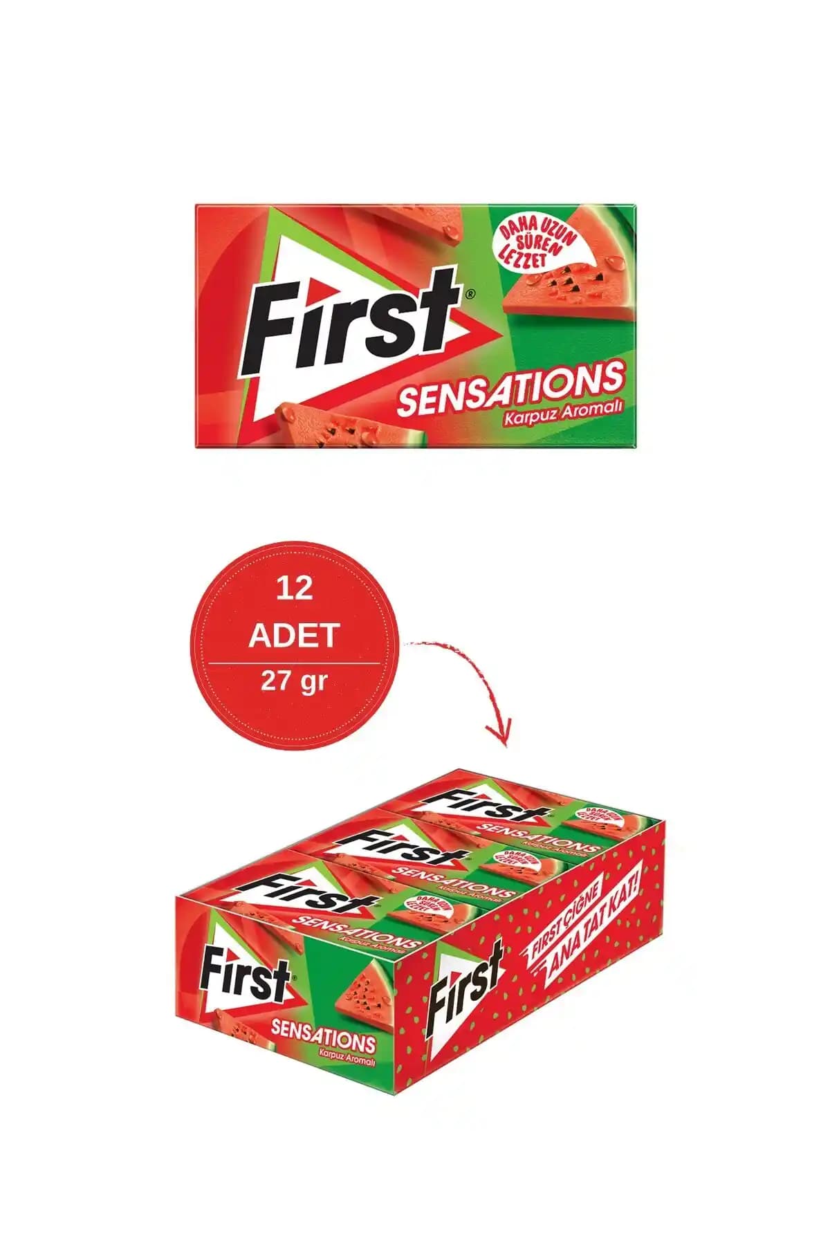 First Sensations Karpuz 27g - 12 Adet: Türkiye Kökenli Atıştırmalık ve Ambalaj