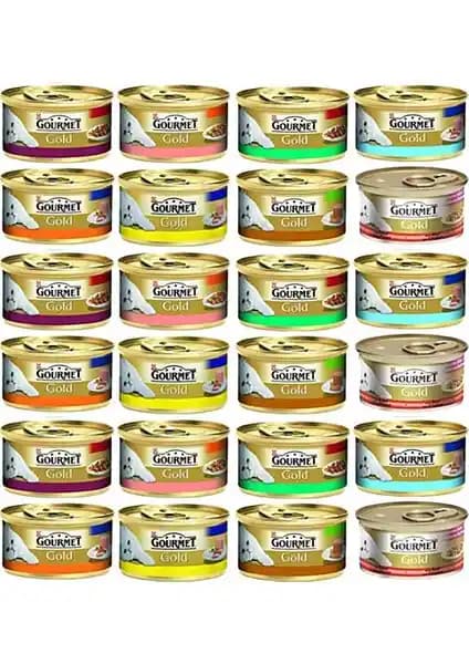 Gourmet Gold Karışık Kedi Konservesi 85 Gr x 24 Adet - Lezzetli ve Dengeli Beslenme