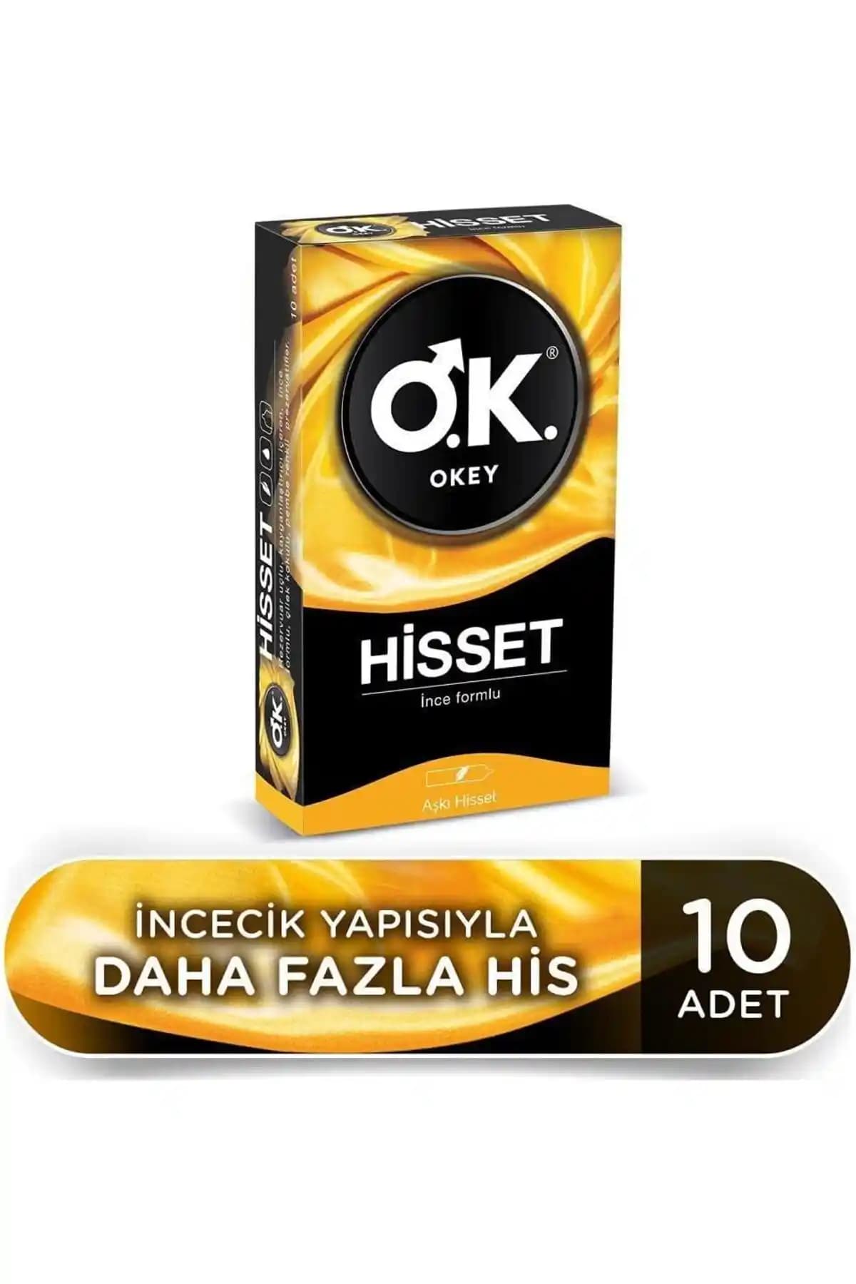 İnce Yapılı Okey Hisset Prezervatif 10'lu Set: Doğal His ve Güvenli Tek Kullanımlık Deneyim