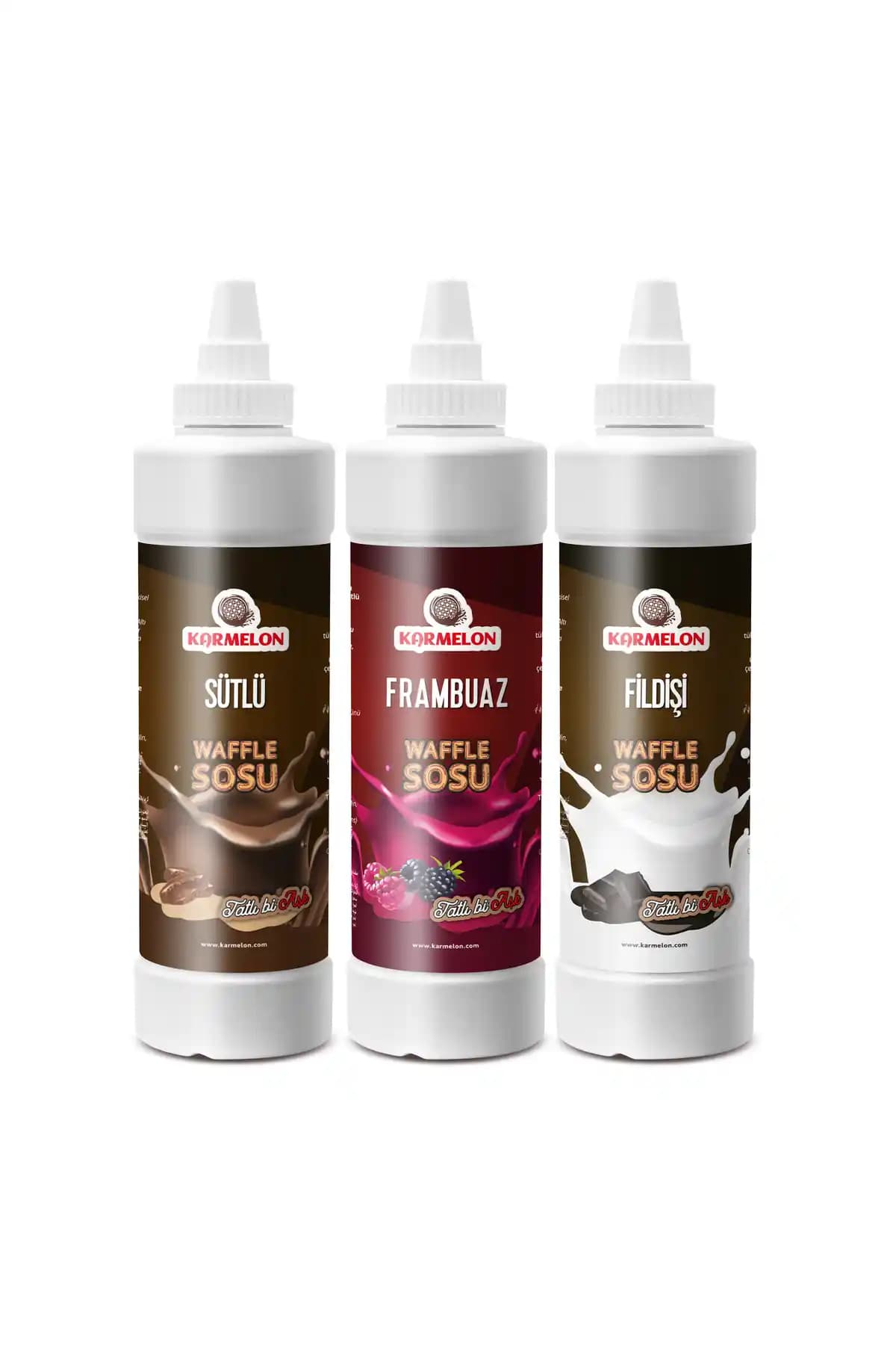 KARMELON Waffle, Krep ve Pankek Sos 3'lü Set ile Zengin Tatlı ve Kahvaltı Deneyimi