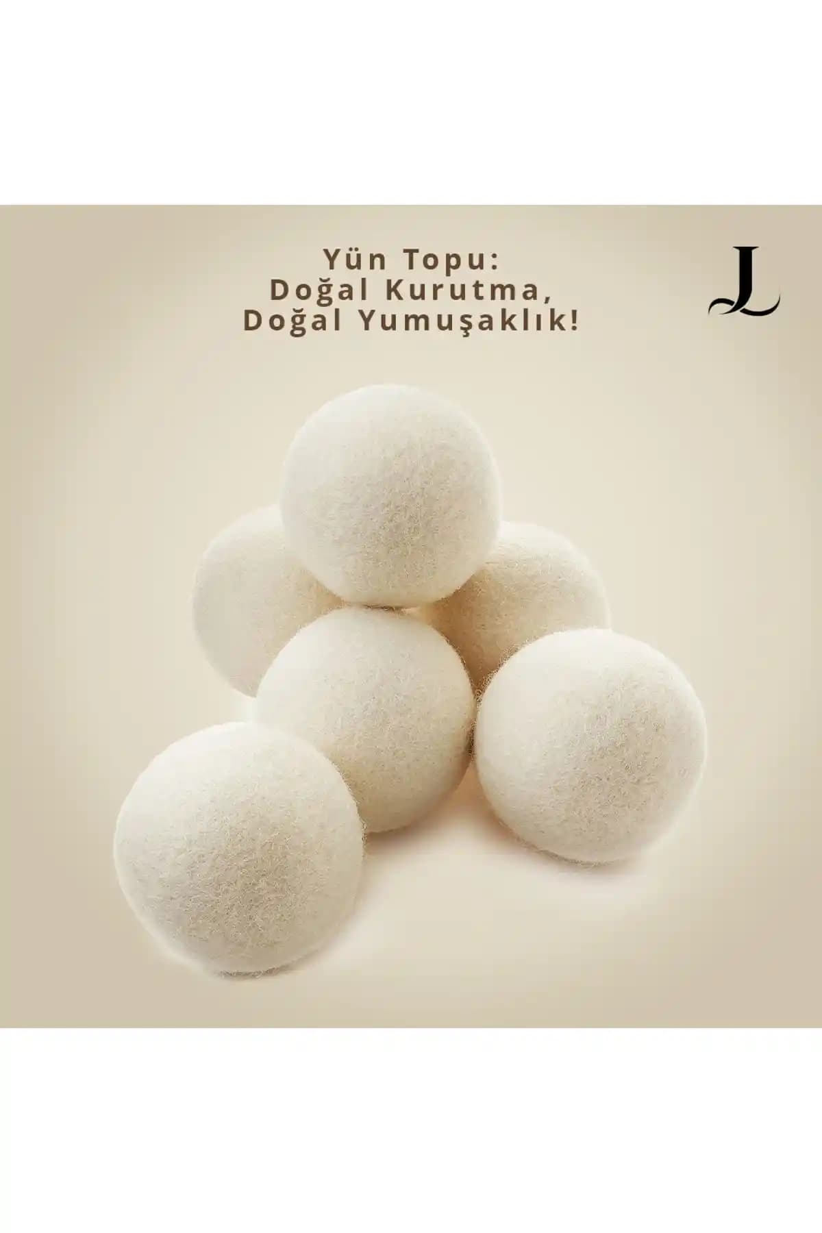 La Patria 6 Adet XXXL Yün Çamaşır Kurutma Topu Seti: Nazik ve Verimli Kurutma