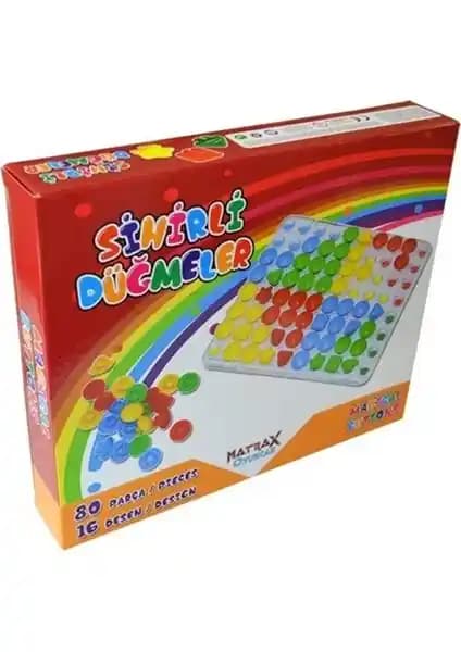 Matrax Sihirli Düğmeler: 3 Yaş Üzeri Çocuklar İçin Eğitici Mozaik Oyunu