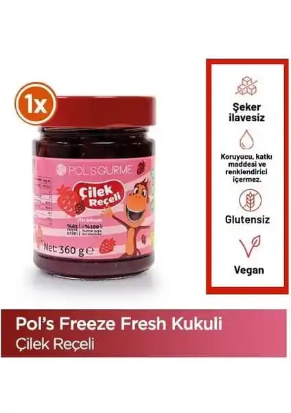 Pol'sGurme Kukuli Çilek Reçeli: %65 Meyve Oranı ve Katkısız Doğal Lezzet