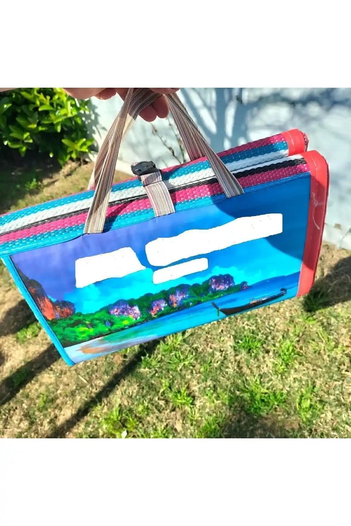 Portatif Hasır Kilim 3m² Kamp ve Piknik Zemin Örtüsü: Katlanabilir ve Kolay Taşınabilir