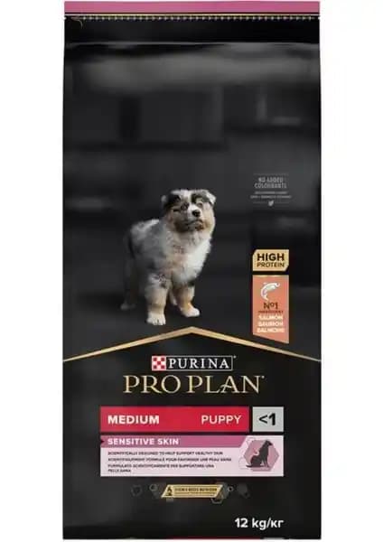 Pro Plan Puppy Somonlu Orta Irk Hassas Derili Yavru Köpekler İçin Dengeli 12kg Mama