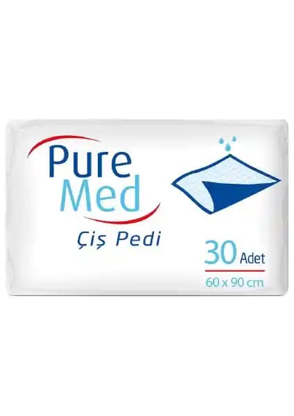 Pure Med Kedi Köpek Çiş Pedi 60x90 cm 30 Adet: Yüksek Emicilik ve Sızdırmazlık Özellikli Evcil Hayvan Pedi