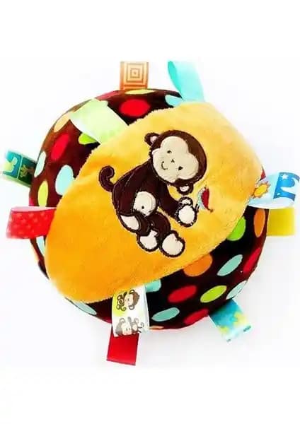 Sozzy Toys Çıngıraklı Peluş Diş Kaşıyıcı Top: Güvenli Duyusal Gelişim İçin Bebek Oyuncağı