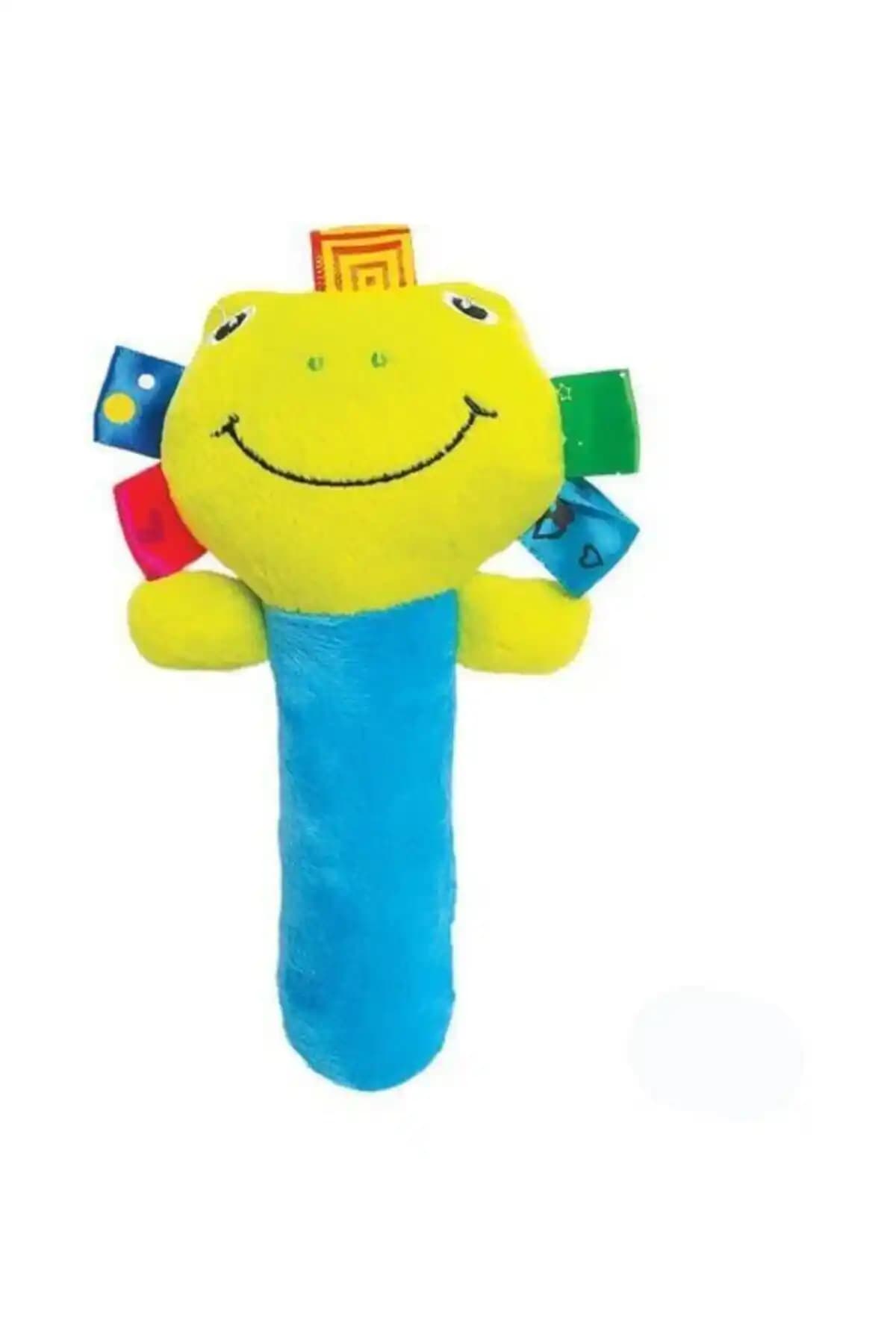 Sozzy Toys Çıngıraklı Sık Sık Kurbağa: Bebekler İçin Yumuşak ve Fonksiyonel Diş Çıkarma Oyuncağı