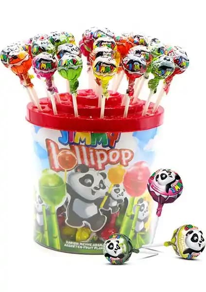 Tayaş Jimmy Lolipop Karışık Meyveli Sert Şeker: 100 Adetlik Kutuda Sunum Kolaylığı