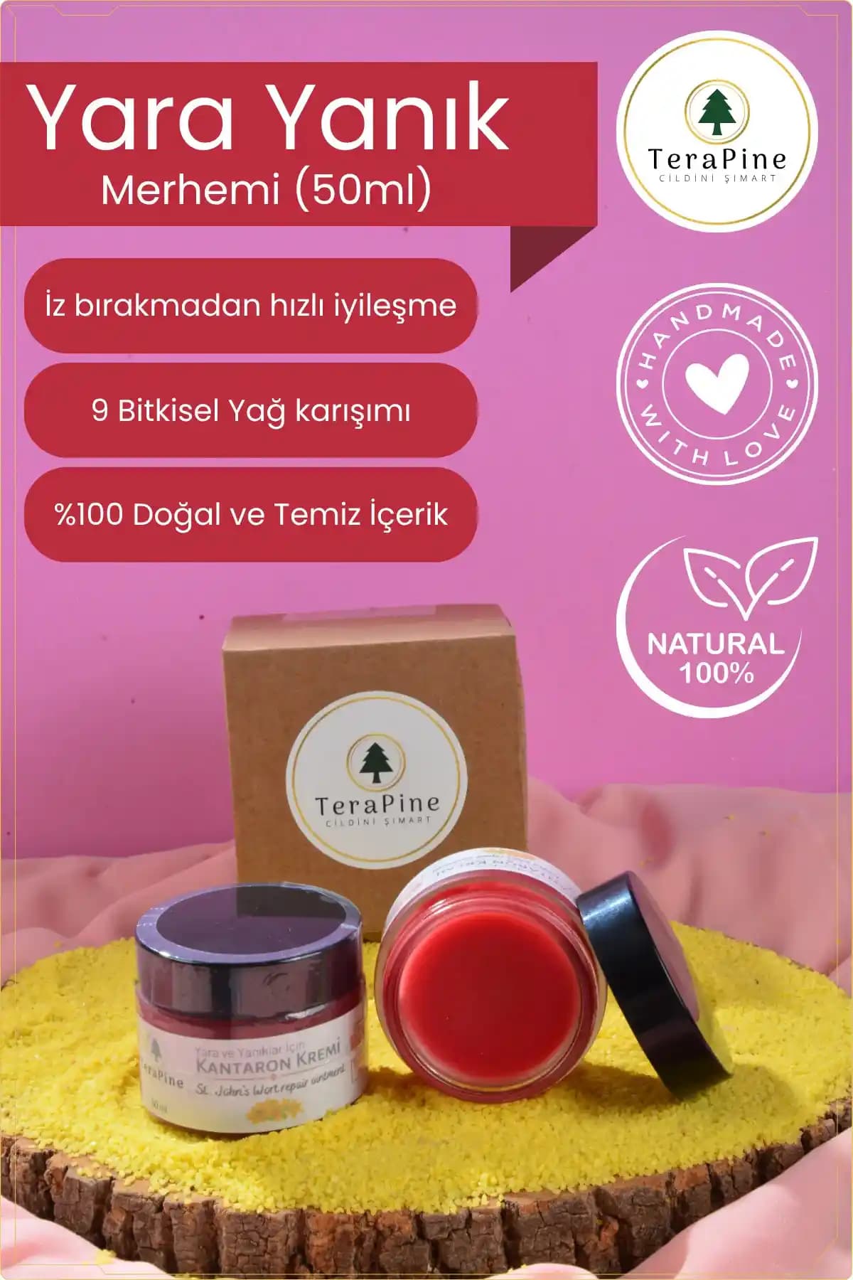 TeraPine Doğal Kantaron Kremi ile Yara ve Yanık İzlerinde Etkili Doğal Bakım