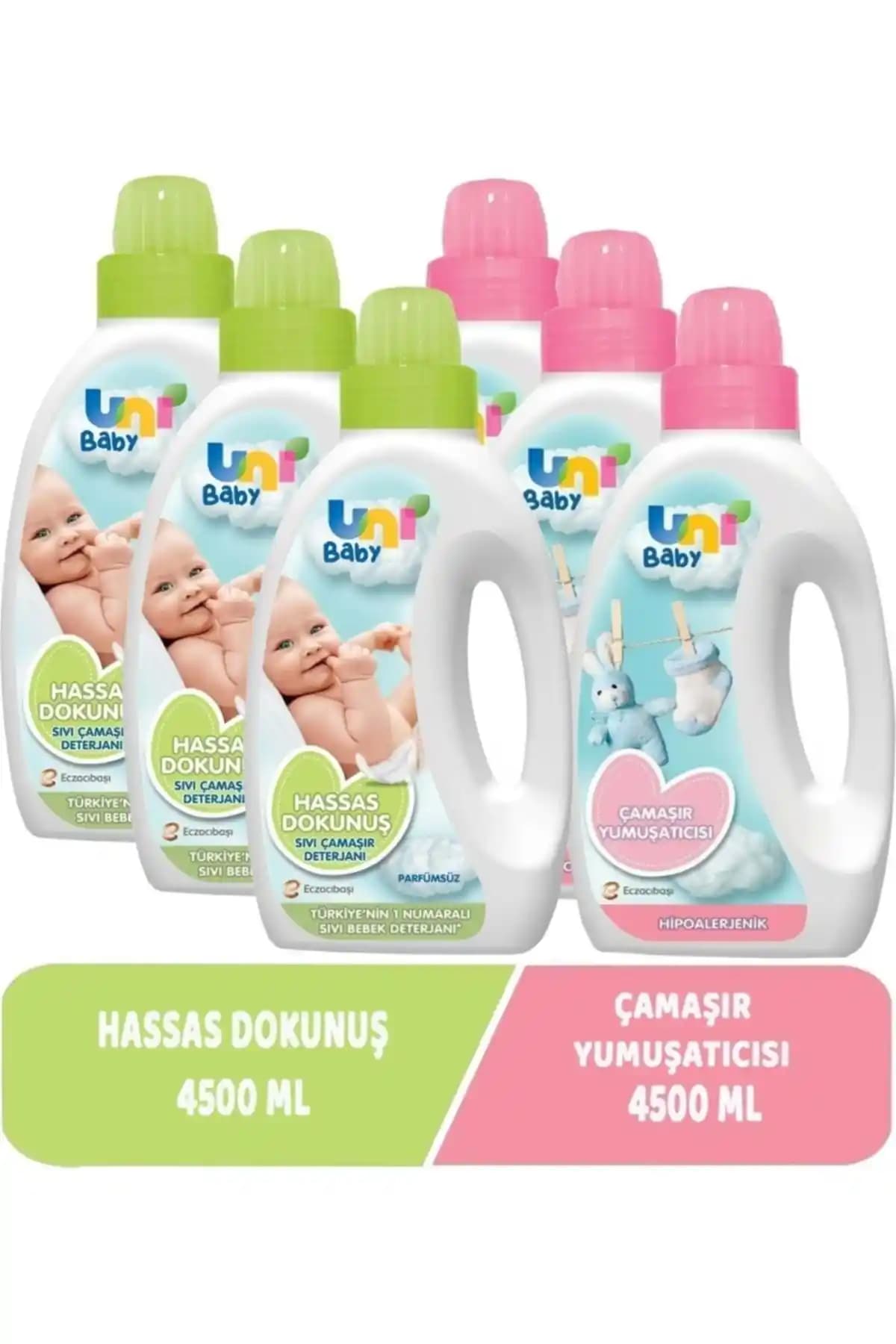 Uni Baby Hassas Çamaşır Deterjanı ve Yumuşatıcı Seti: Bebekler İçin Güvenli Temizlik