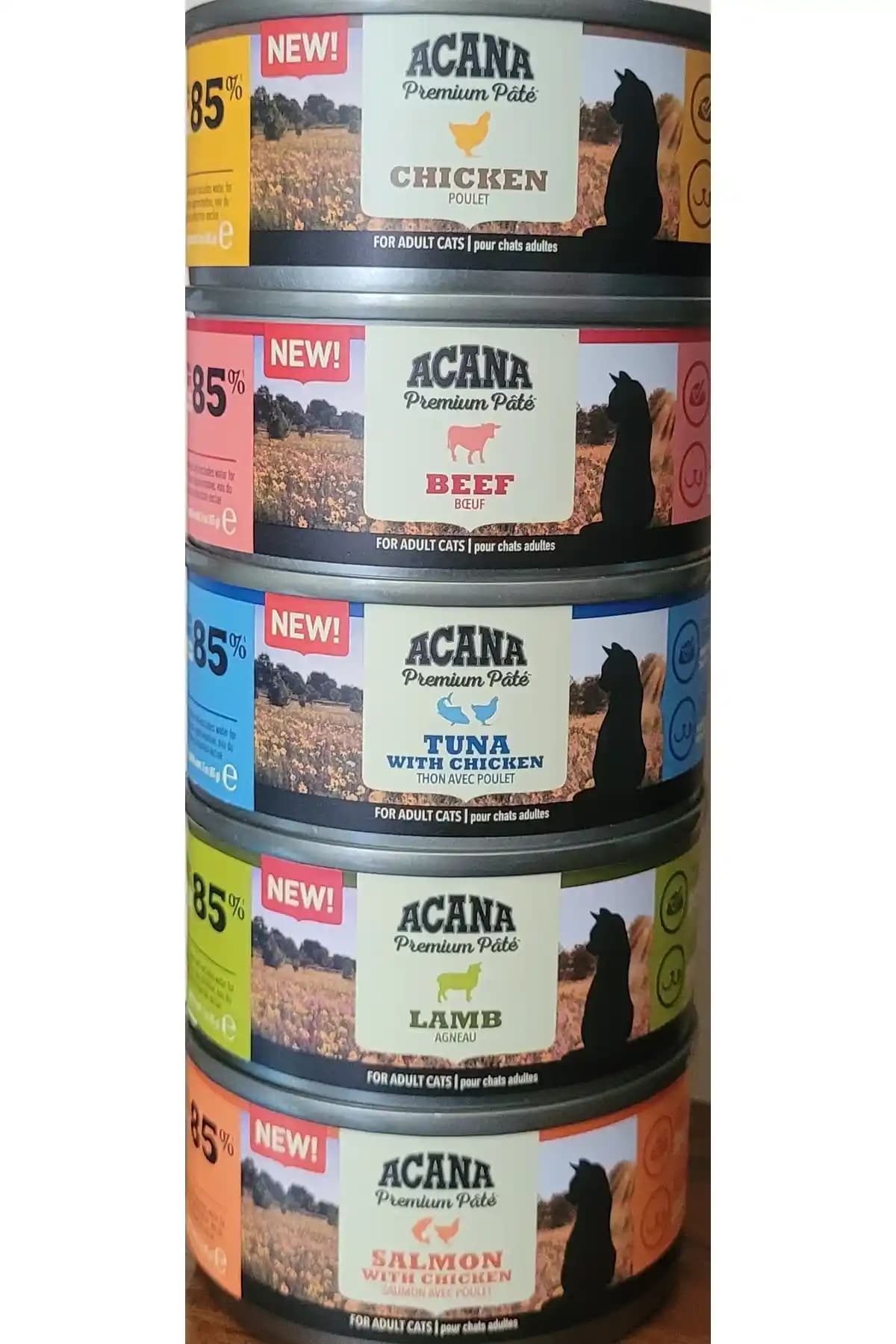 Acana Premium Pate Kedi Konservesi Karışık 5 Adet: Doğal ve Tahılsız Kedi Maması Seçenekleri