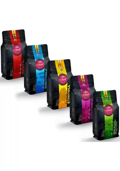 Anisah Coffee Dünya Filtre Kahve Seti: Farklı Bölgelerden Gelen Aromatik Kahve Çeşitleri