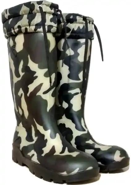 Arısan Rençber İçli Yünlü Kamuflajlı Çizme Doğa ve Zorlu Koşullar İçin Uygun