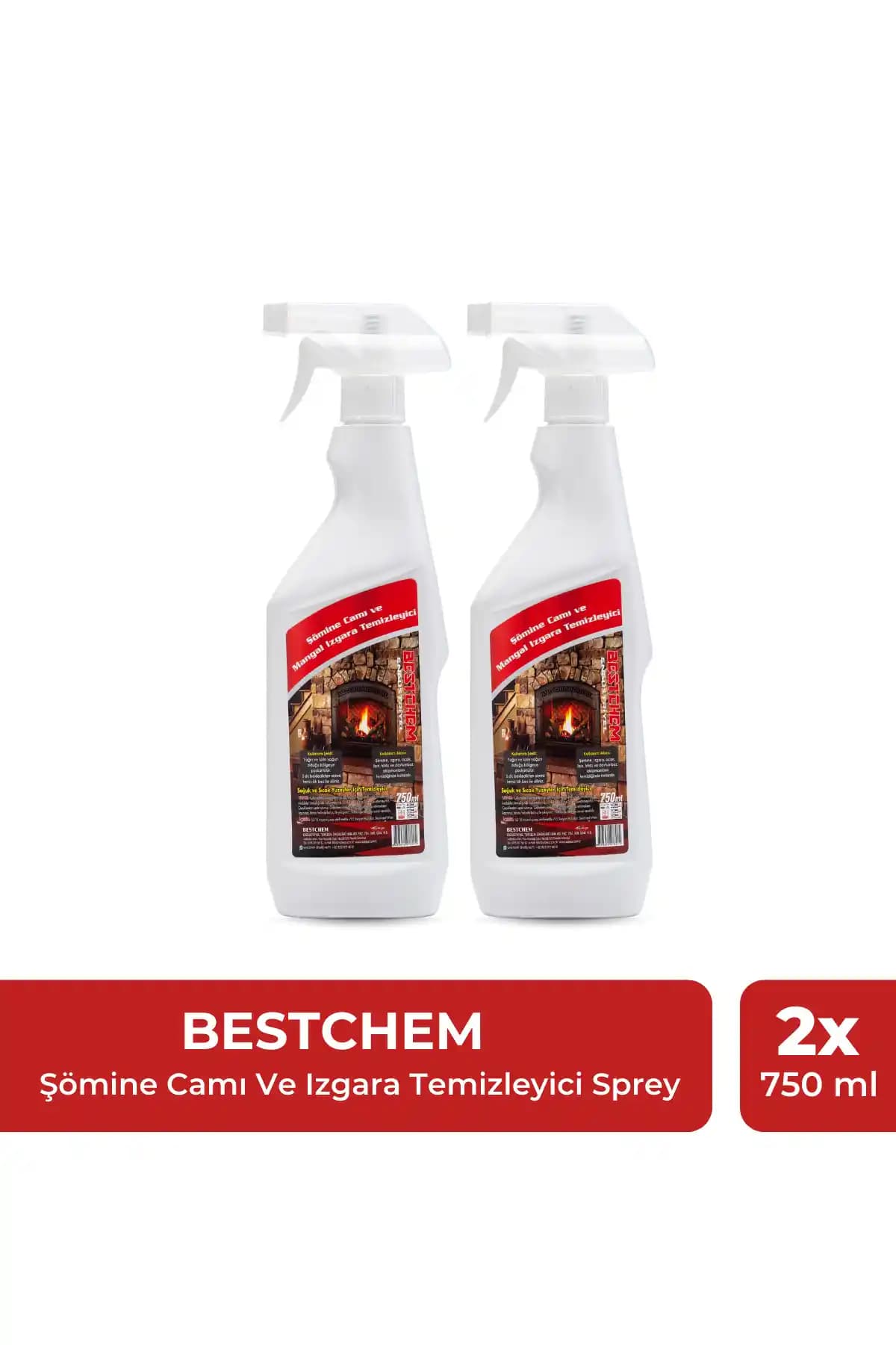 BESTCHEM Şömine Camı ve Izgara Temizleyici Sprey Güçlü ve Güvenli Temizlik Çözümü
