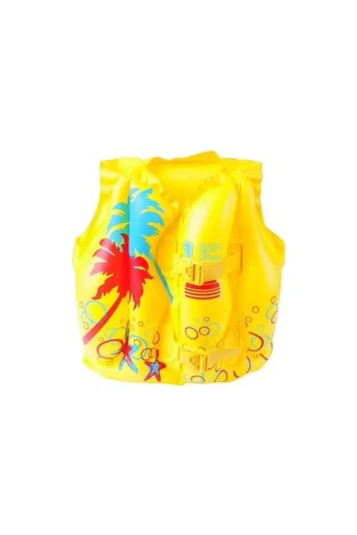 Bestway Tropikal Desenli Çocuk Can Yeleği 41 Cm Güvenli ve Renkli Su Eğlencesi