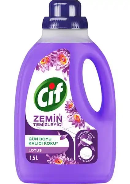 Cif Lotus Zemin Temizleyici 1500 ml - Çok Yönlü ve Ferah Koku Bırakan Temizlik Ürünü