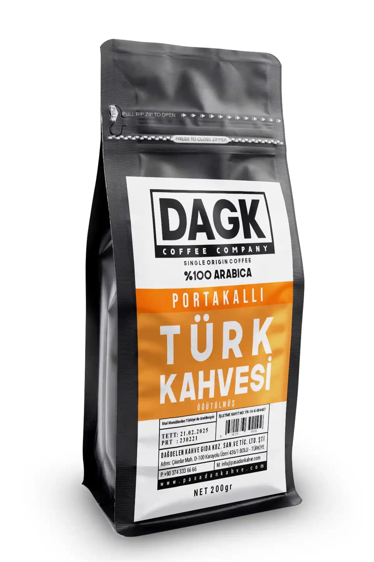 Dagk Portakallı Türk Kahvesi 200g Öğütülmüş Aromalı - Geleneksel ve Modern Tatların Buluşması