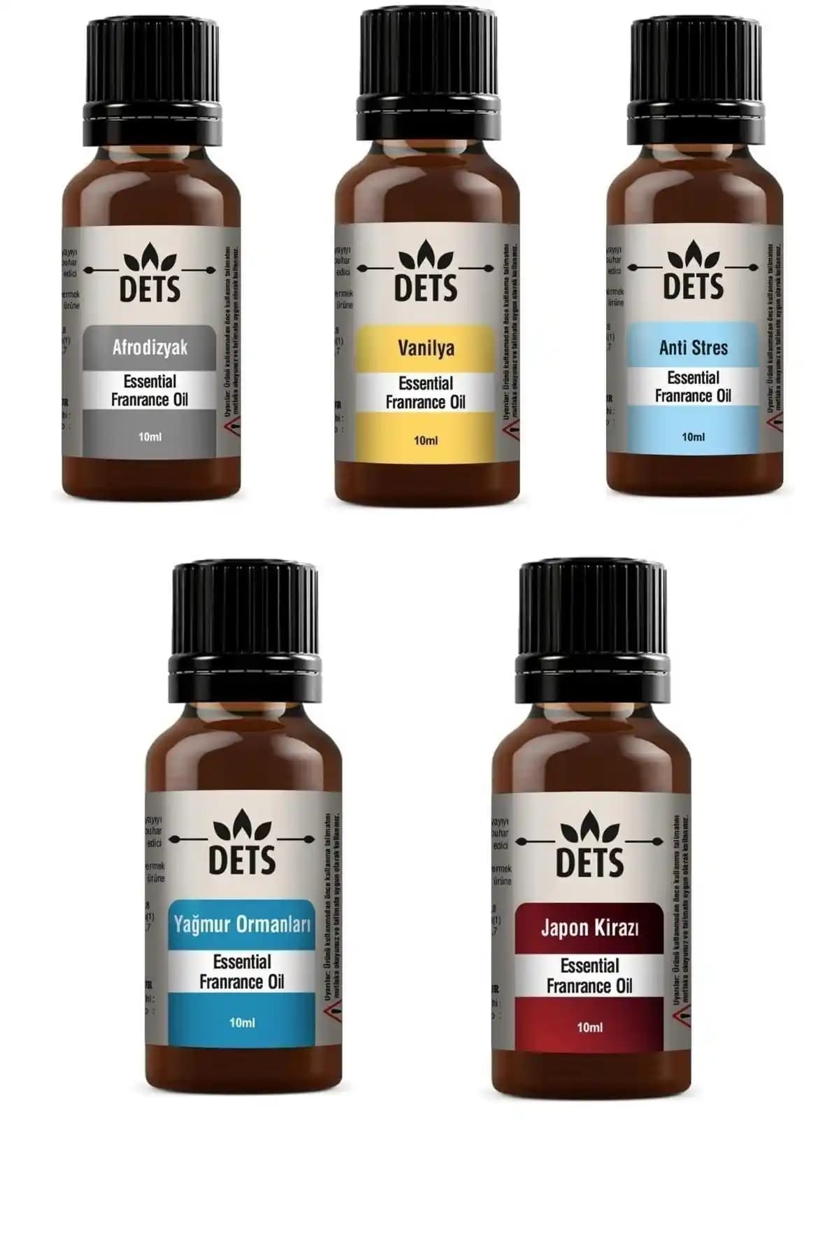 Dets 5'li Aromaterapi Seti ile Ev ve İşyerinizde Doğal Koku ve Huzur Yaratın