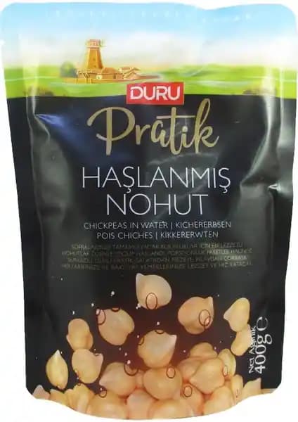 Duru Pratik Haşlanmış Nohut 400 gr - Hızlı ve Sağlıklı Yemekler İçin Uygun Alternatif