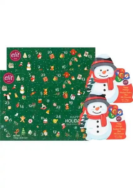 Elit Çikolata Advent Takvimi ve Noel Baba Sütlü Çikolata Setiyle Tatlı Yıl Sonu Deneyimi