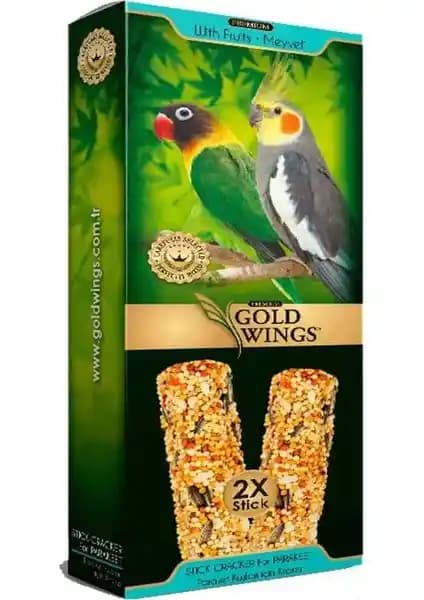 Flip Gold Wings Premium Paraket Krakeri Meyveli: Sağlıklı ve Lezzetli Kuş Atıştırmalığı