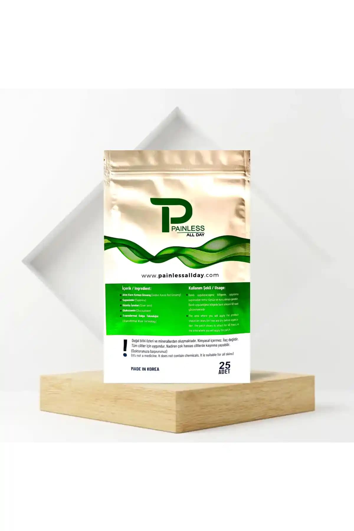 Güney Kore Menşeli Painless All Day 25 Adet Medikal Ağrı Bandı ile Ağrılarınızı Hafifletin