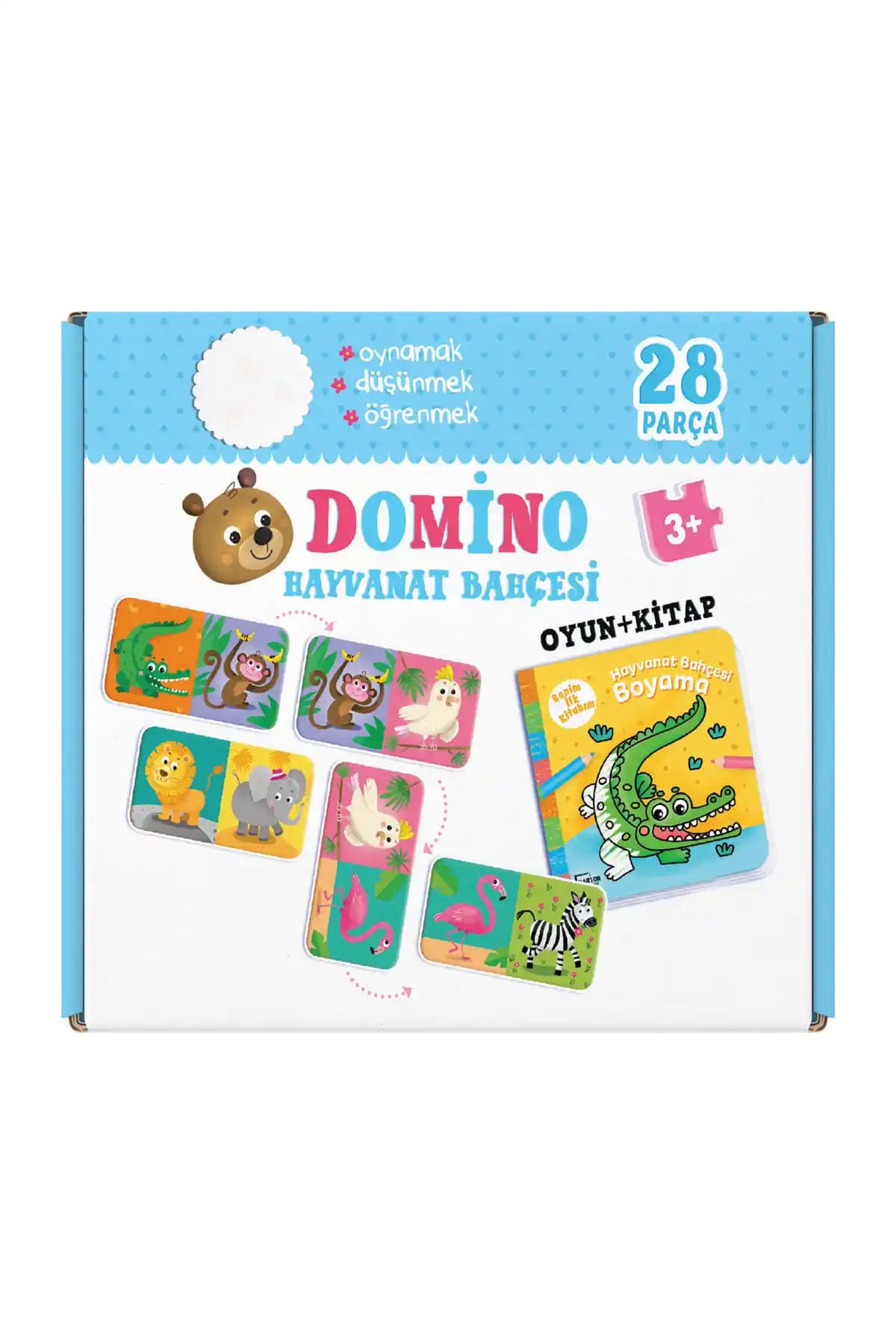 Hayvanat Bahçesi Domino Seti Çocuklar İçin Eğitici ve Eğlenceli Aktivite Aracı