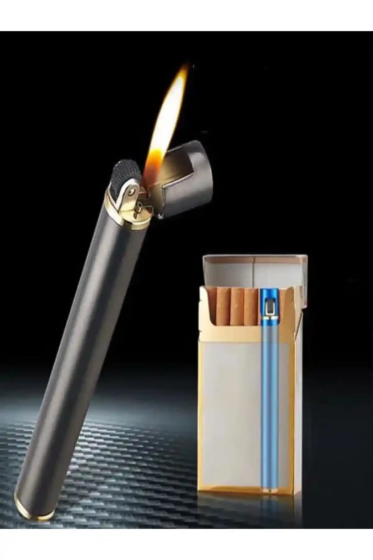 HK GİFT SHOP Metal Gazlı Çakmak Sigara Kullanıcıları İçin Şık ve Dayanıklı Tasarım