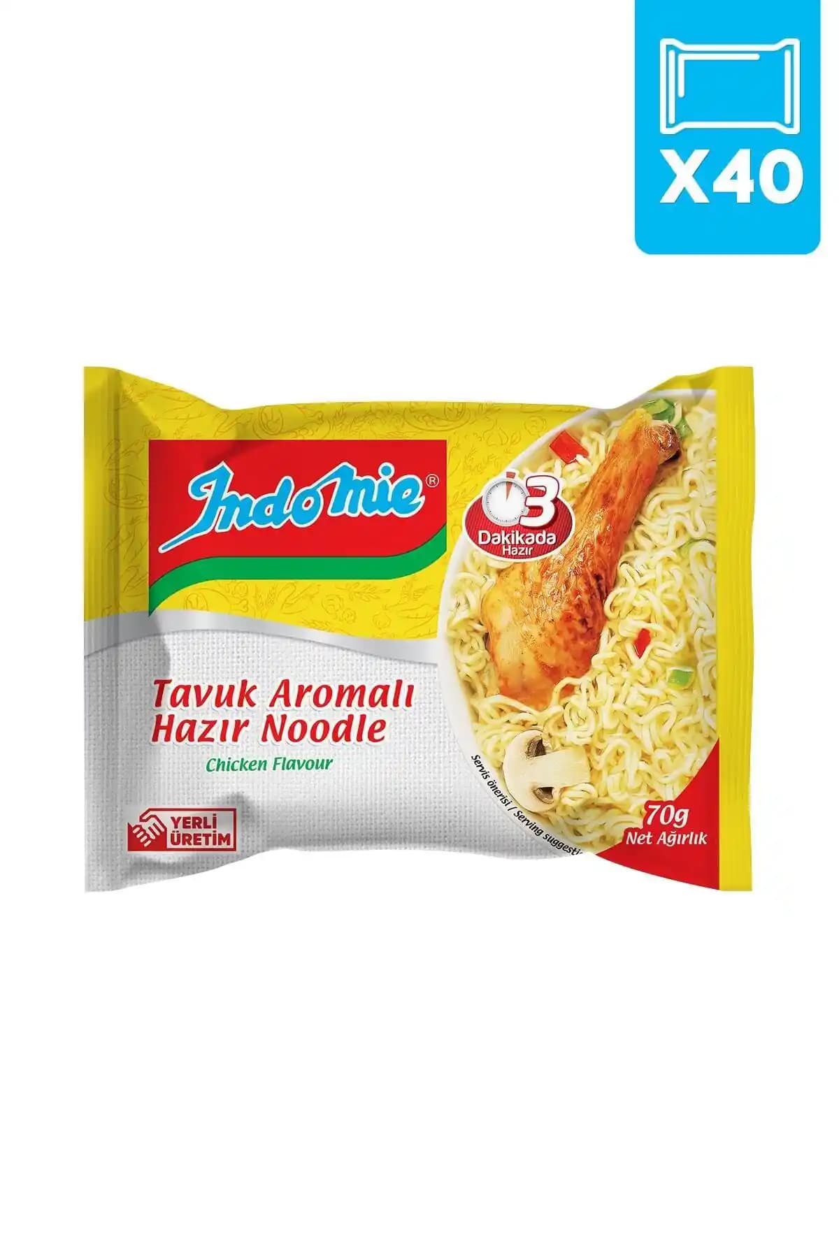 Indomie 40'lı Tavuk Aromalı Hazır Noodle Paketi Pratik ve Ekonomik Çözüm