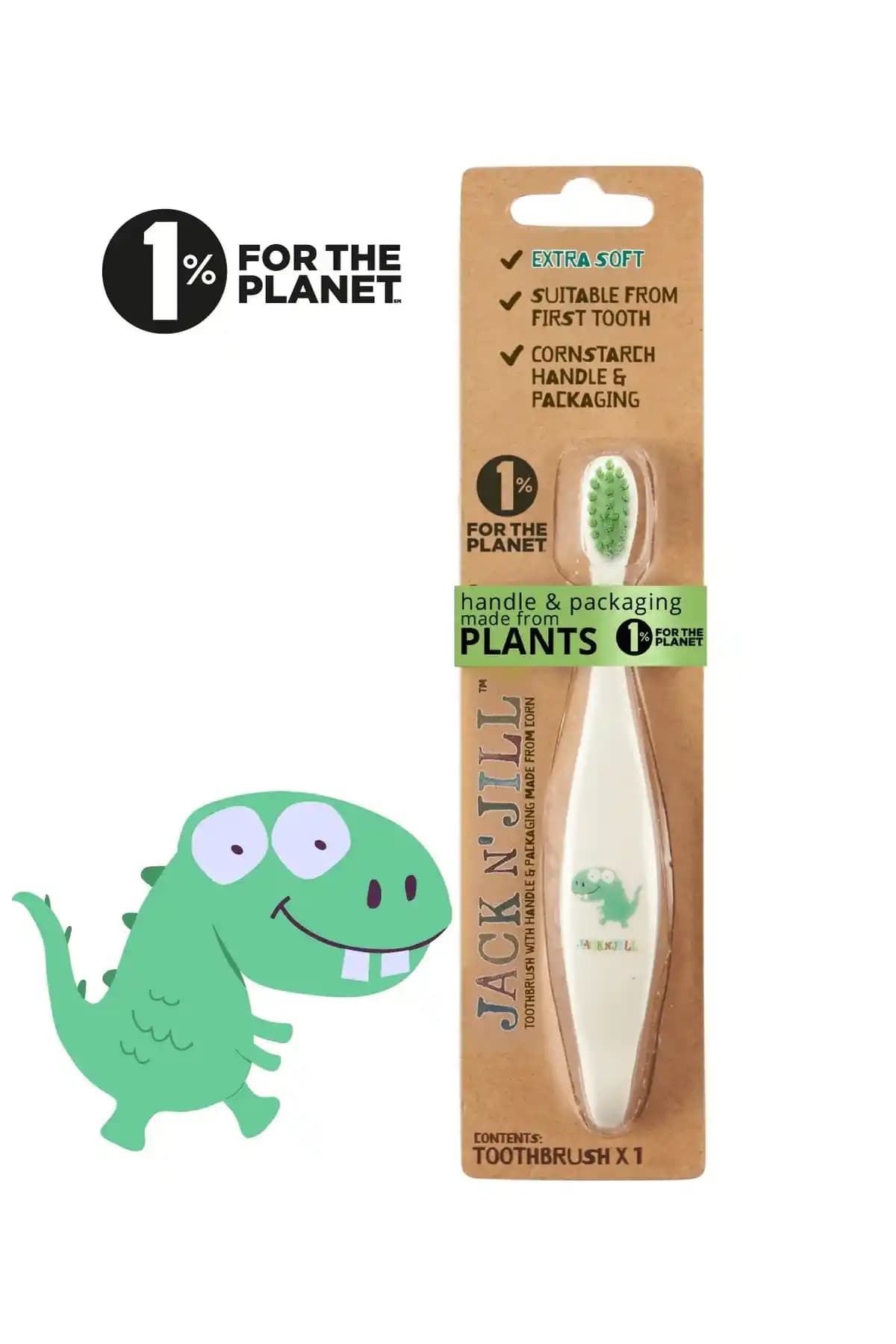 Jack N'Jill Dino Diş Fırçası: Çocuklar İçin Doğa Dostu Güvenli Diş Bakım Aracı