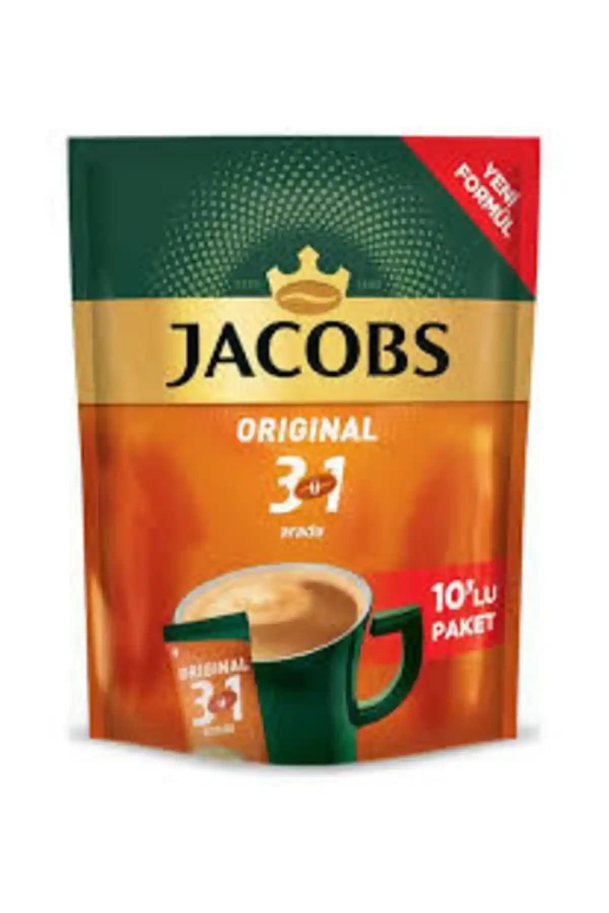 Jacobs 3'ü 1 Arada Kahve 10'lu Paket Türkiye Menşei Pratik ve Lezzetli Kahve Seçeneği