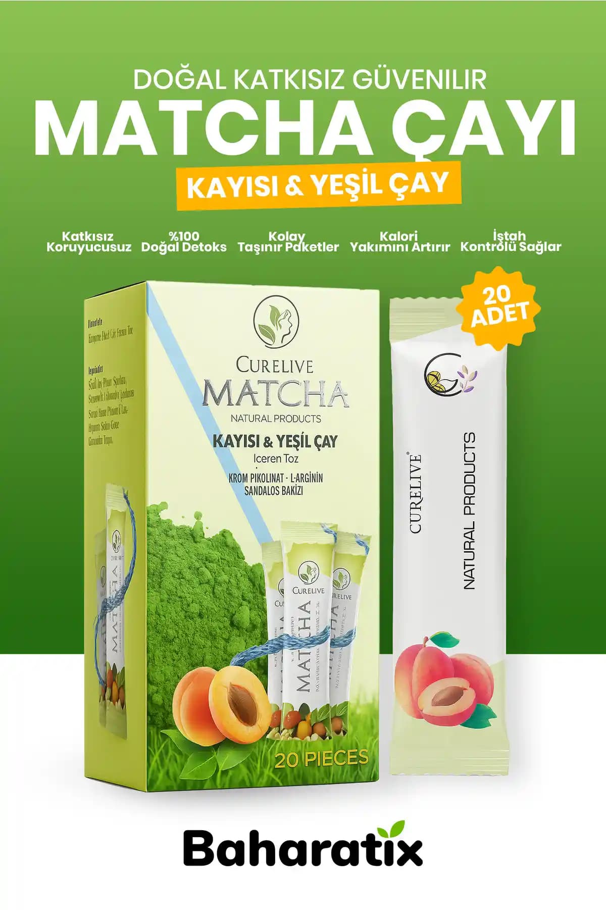 Kayısı Aromalı Detox Burner Form Macha ile Doğal ve Sağlıklı Detoks Deneyimi