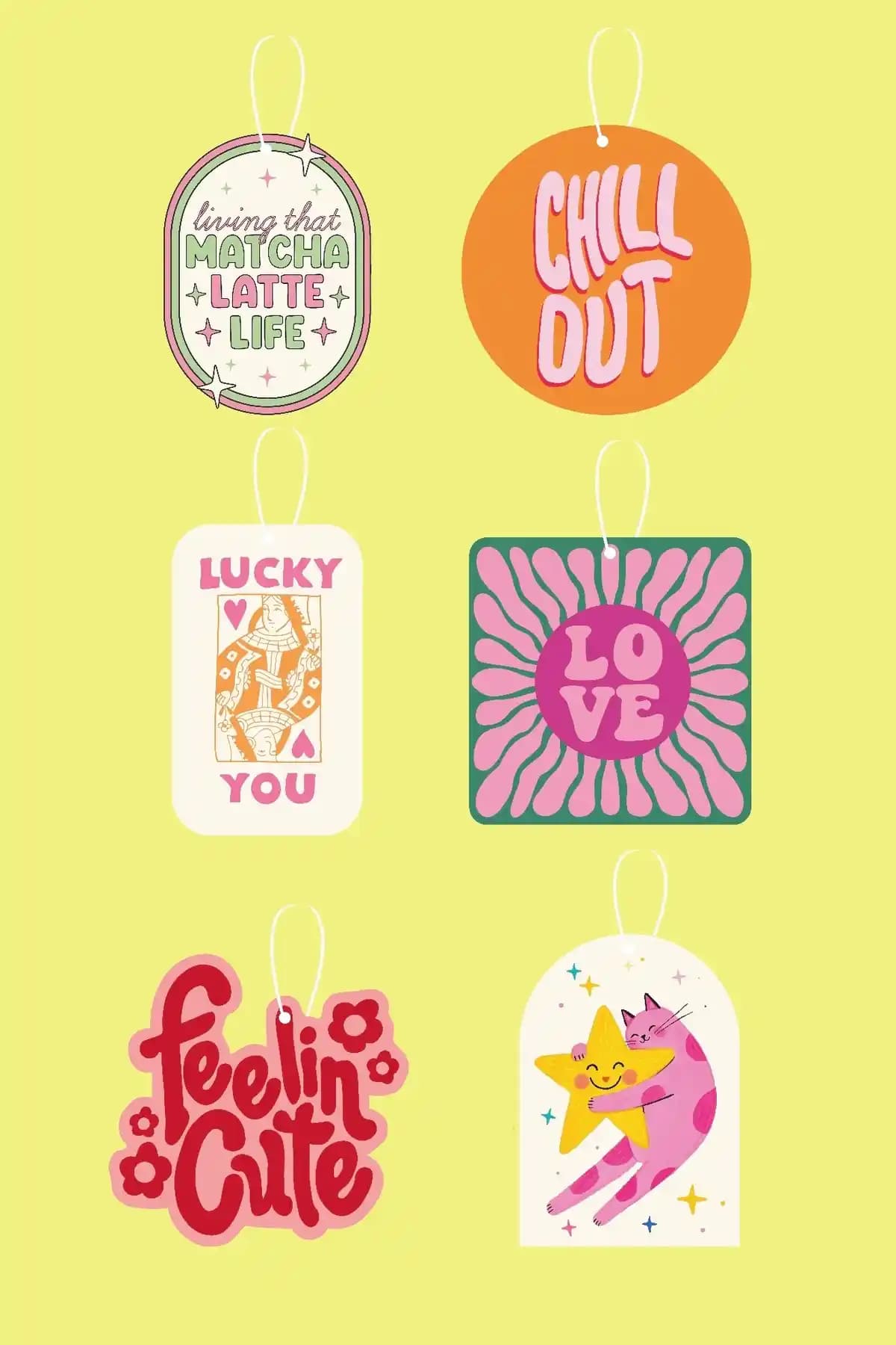 Klovi Chill & Cute 6’lı Araba Kokusu Seti: Estetik ve Ferahlatıcı Çözüm