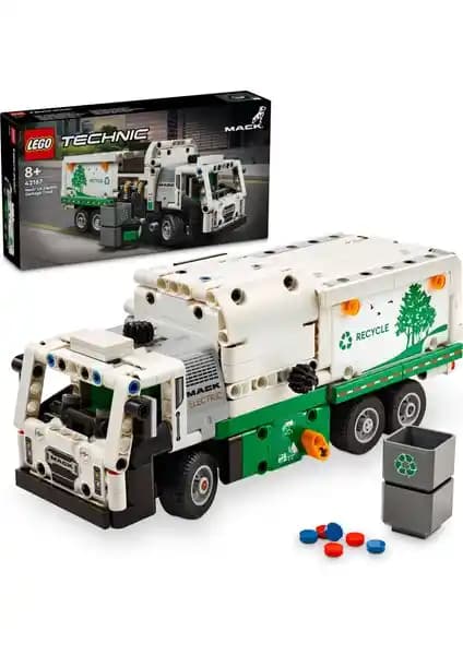 LEGO Technic Mack LR Elektrikli Çöp Kamyonu 503 Parça Detaylı ve Güvenli Yapım Seti