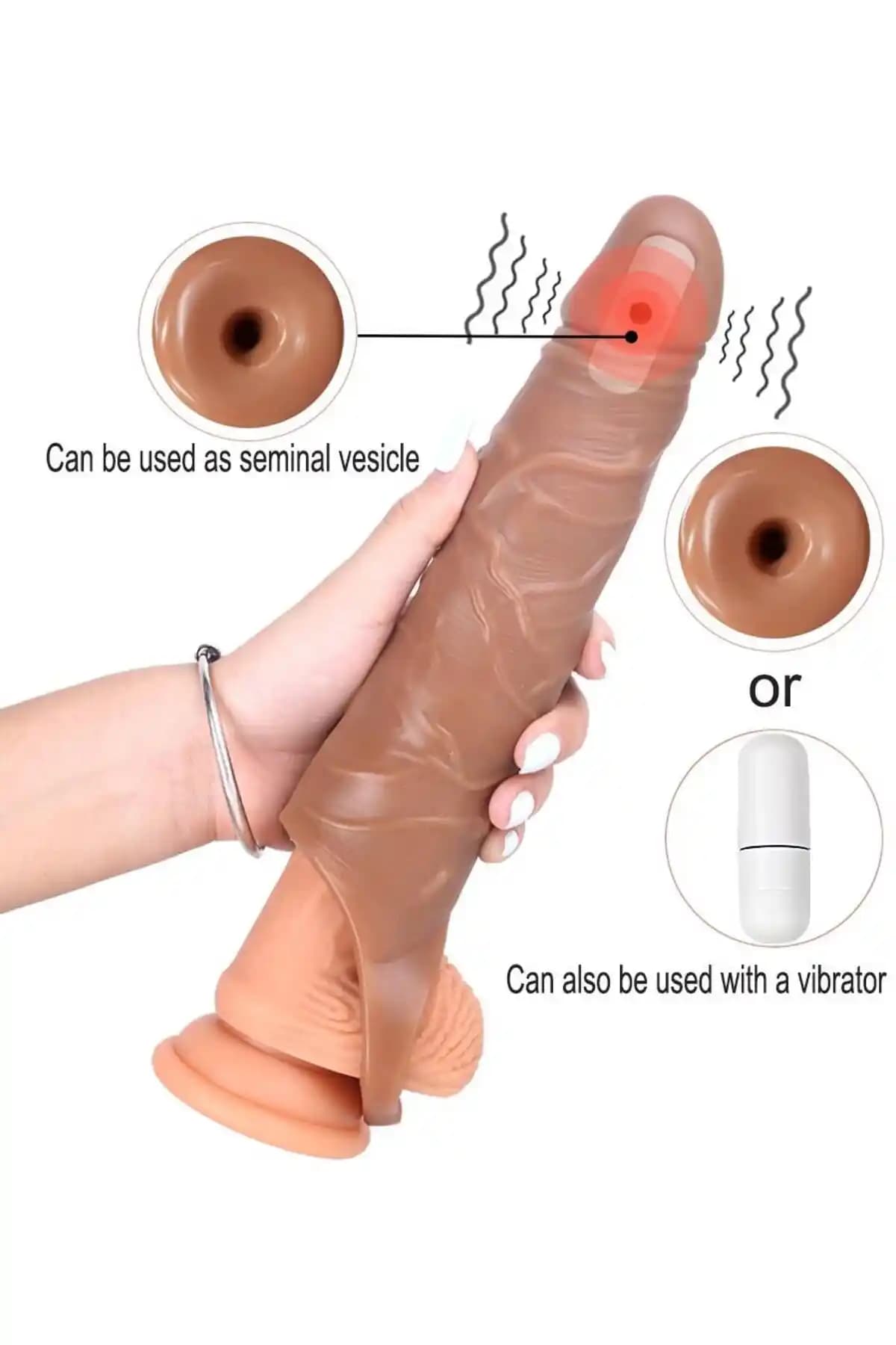 Lolita Shop Gerçekçi Dokuda Titreşimli Büyük Boy Penis Kılıfı Detaylı İnceleme ve Kullanıcı Yorumları