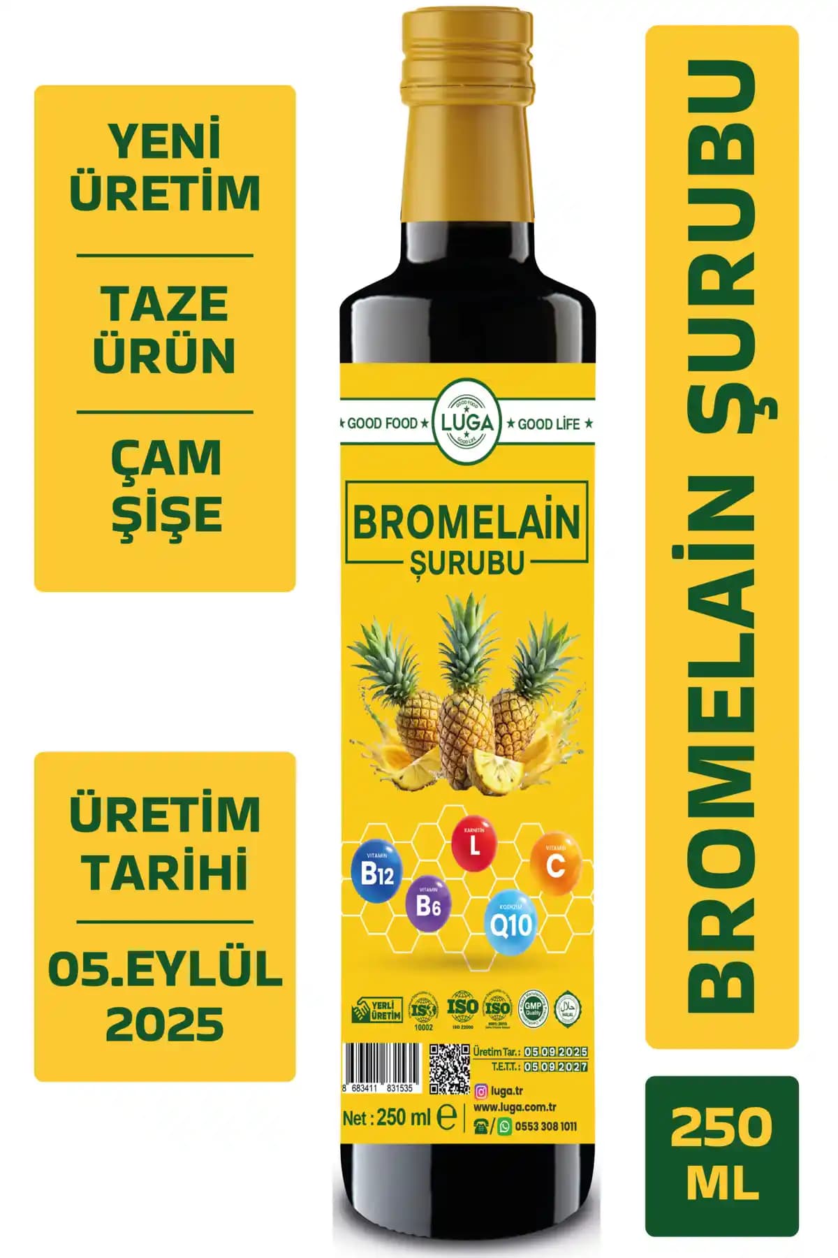 Luga Bromelain Ananas İçeren Detoks Şurubu: Sindirim ve Enerji Desteği Sağlayan Doğal Formül