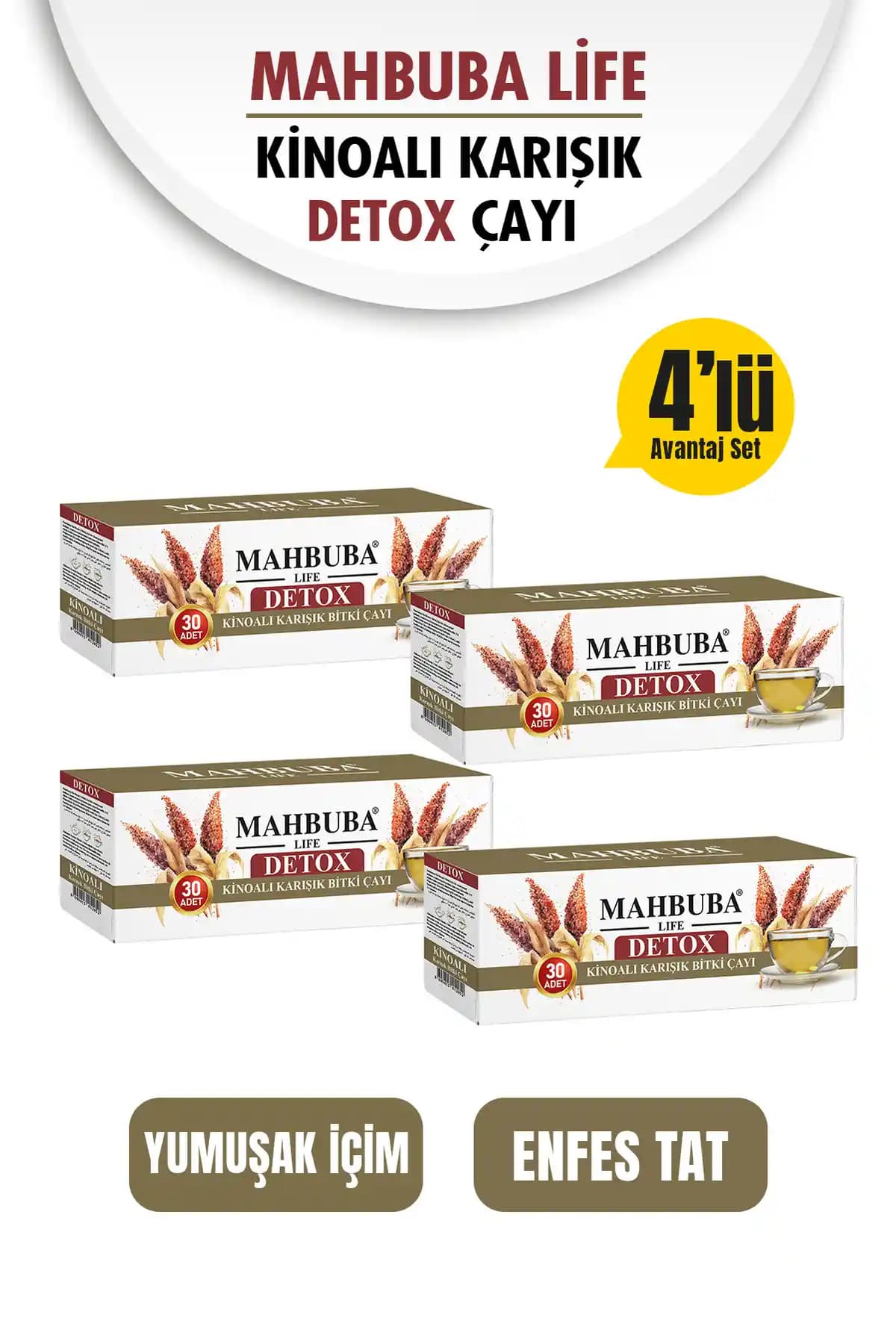 Mahbuba Kinoalı Detox Diyet Çayı ile Doğal Sağlık ve Enerji Artışı Sağlayın