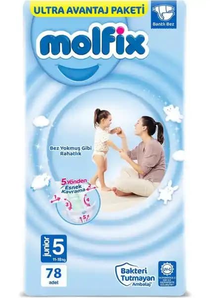 Molfix Bebek Bezi 3D 5 Beden Junior ve Pure Baby Organik Pamuklu Bez Karşılaştırması