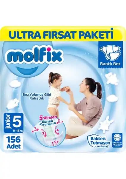 Molfix Bebek Bezi 5 Beden ve 10-15 Kg Bantlı Model Karşılaştırması ve Kullanıcı Yorumları