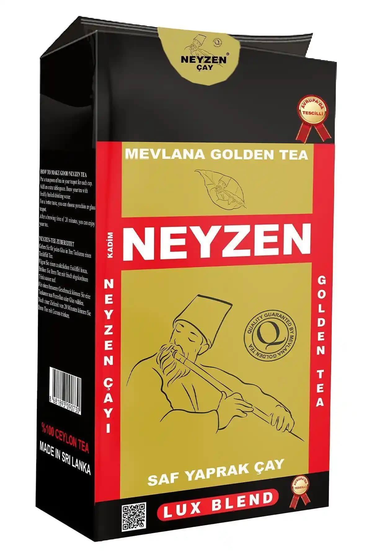 NEYZEN I Mevlana Altın Çay 1kg Sri Lanka Menşeli Geleneksel ve Yüksek Kalite Çay