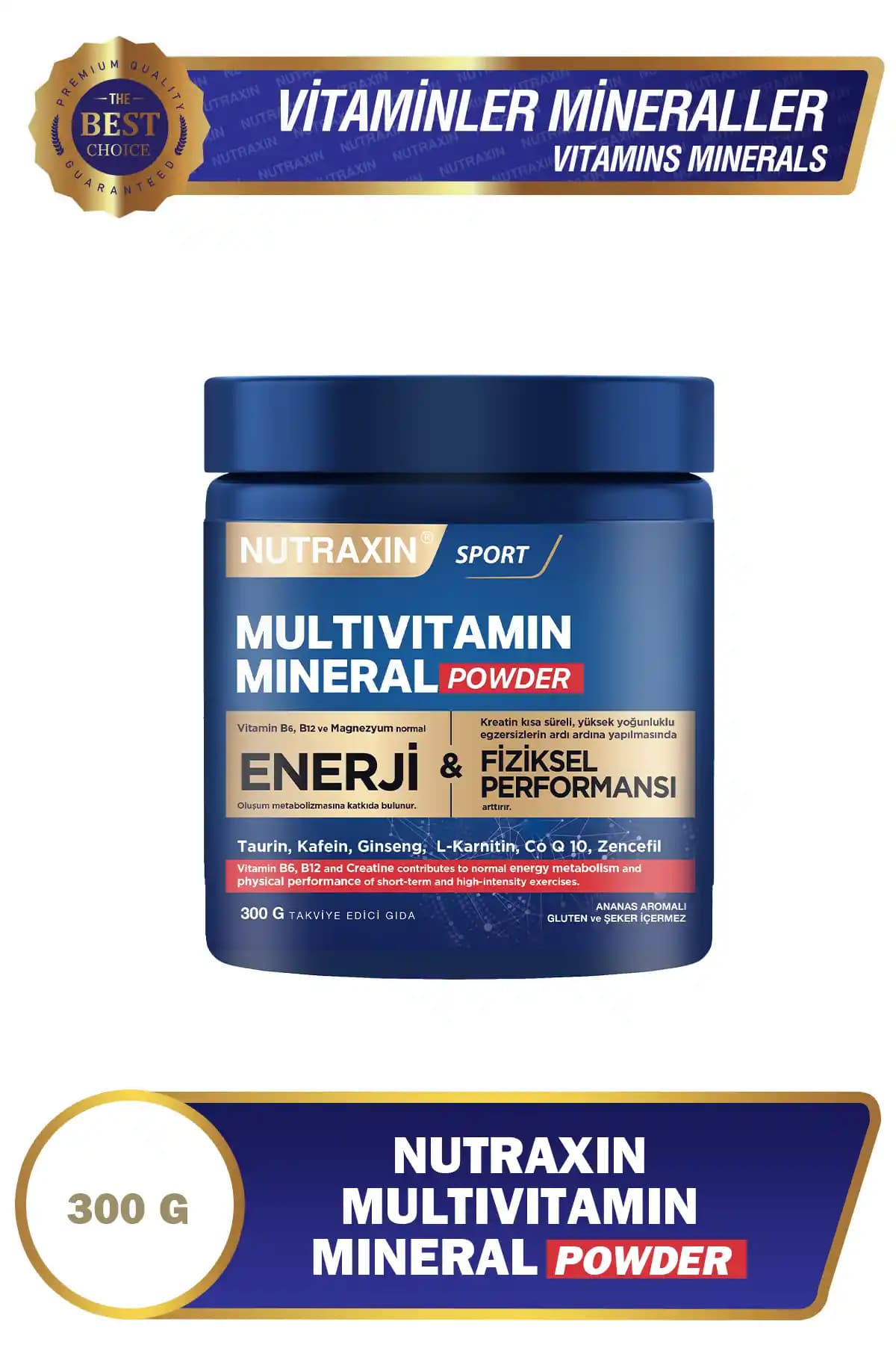Nutraxin Multivitamin Mineral Toz ile Günlük Enerji ve Sağlık Desteği Sağlayan Takviye Ürünü